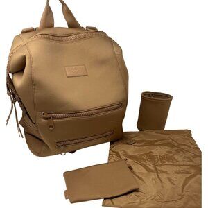 Dagne Dover Large Indi Neoprene Backpack Tan Unisex Travel Everyday Diaper Bag